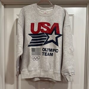 Abercrombie & Fitch Gray Sweatshirt with USA Olympic Graphic
